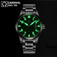 carnival brand military watches men luxury fashion luminous waterproof sapphire crystal mechanical automatic watch reloj hombre