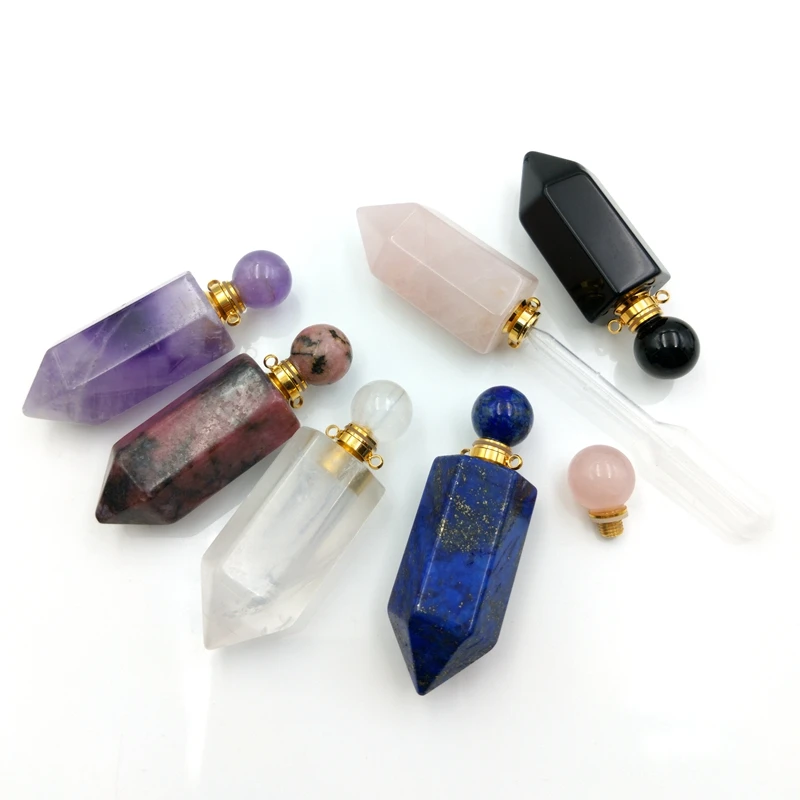 Натуральные драгоценные камни зеркальная Шестигранная призма чакра Кристальные