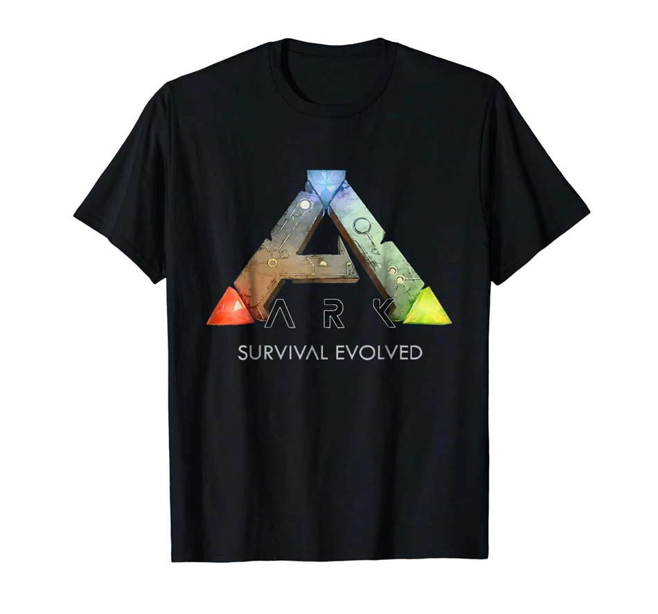 Ark Funny Survival Развивающая игра черная футболка S 3XL Homme плюс размер футболка|Мужские