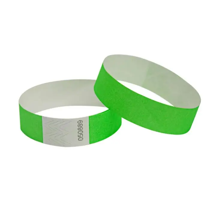 

1000pcs Tyvek Wristbands Neon Green,Paper Wristbands for places that require identification