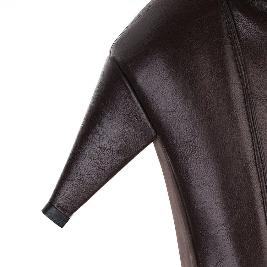 ESVEVA 2020 новые осенние зимние женские сапоги из искусственной кожи на