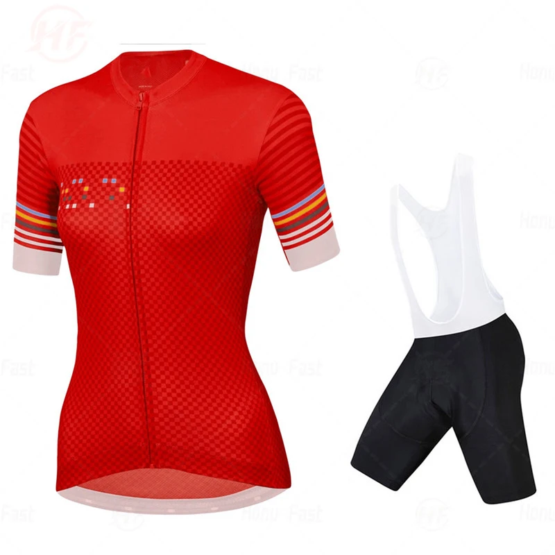 Модный женский профессиональный комплект из Джерси для езды на велосипеде
