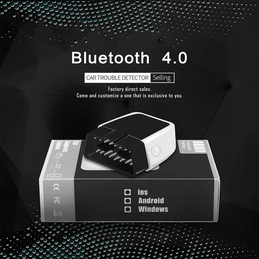 Недавно ELM327 Bluetooth 4,0 V2.2 OBD2 диагностический сканер V08 ELM 327 FW 2,2 лучше, чем V1.5 IOS, Android, Windows PIC18F25K80 чип