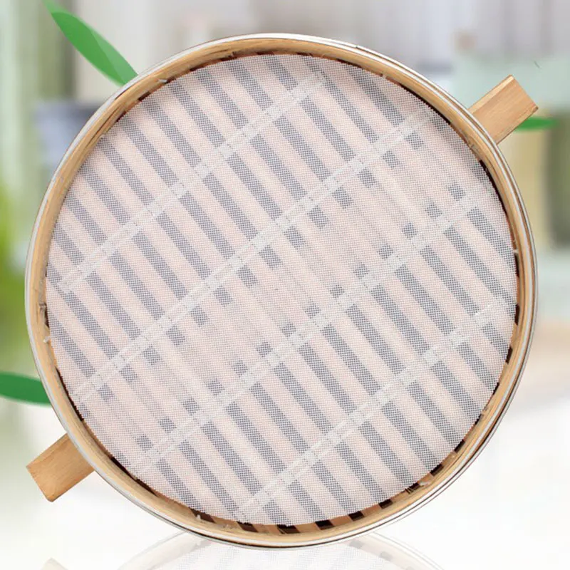 White Round Dumpling Mat Steamer paper Non Stick Silicone Pads Buns Baking Pastry Dim Sum Mesh mat Cooking Accessories |