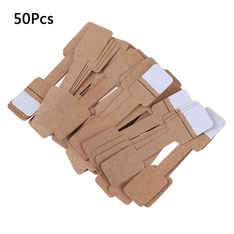 HOT! Necklace Ring Labels Quadrate Blank Price Tags Paper Stickers Jewelry Display Card Hangtags 50pcs / 100Pcs | Дом и сад