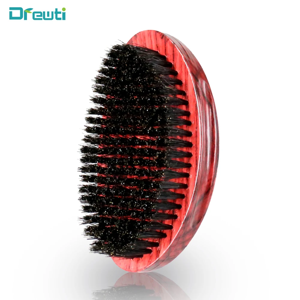 

DREWTI Afro Man Curved Hard Wave Brushes Boar Bristle Wooden Multifunctional Hair Comb Brush Quick Beard Hairstyling Accessories