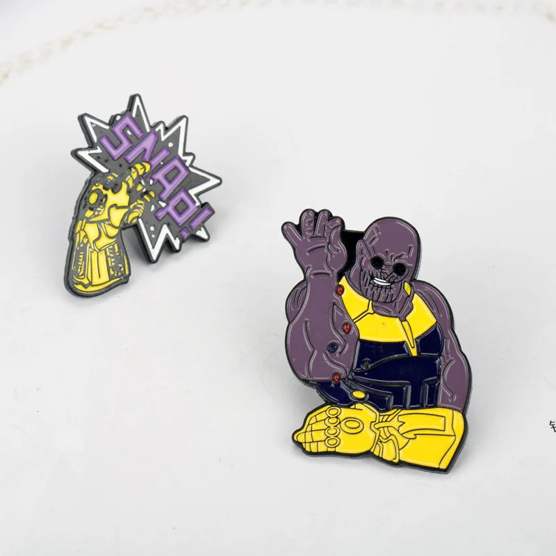 

Disney Salt Thanos Snap Cartoon Brooch Film Peripheral Commemorative Badge Accessories Marvel Legends Avengers Pin