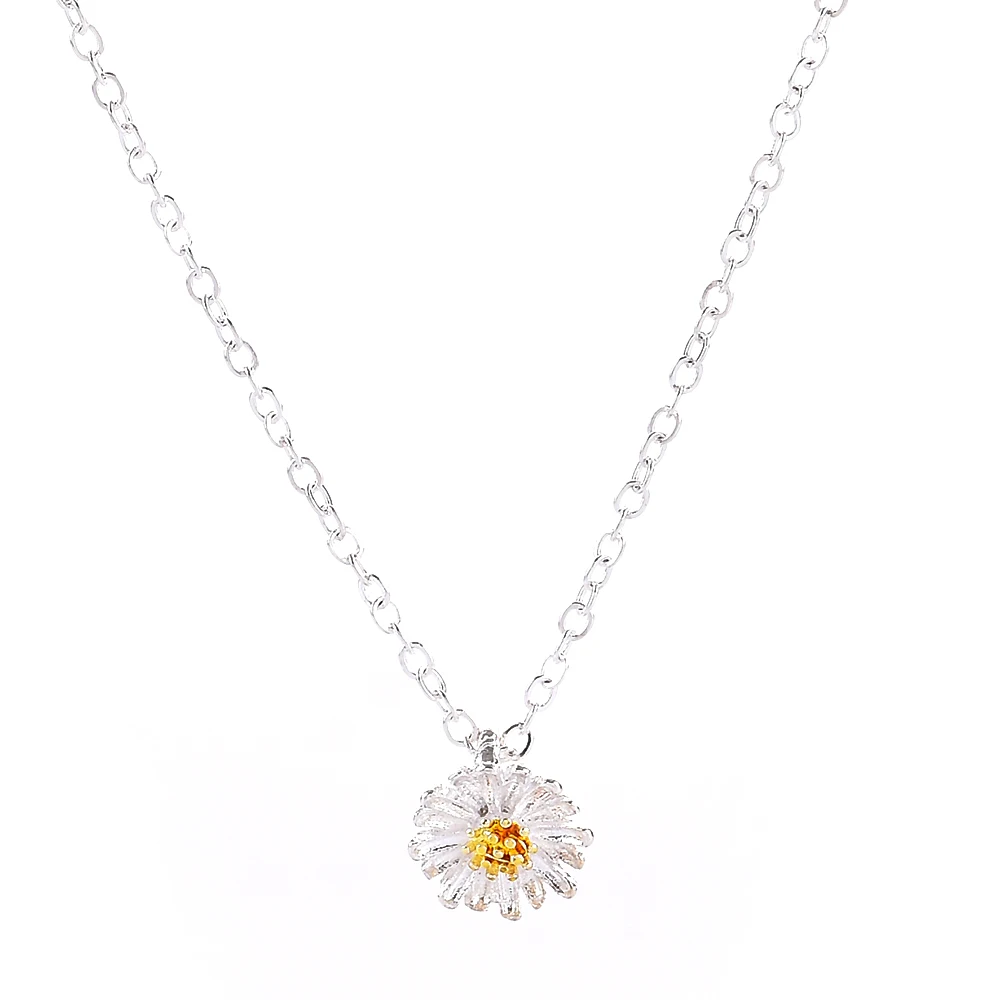 Модное ожерелье с подвеской в виде цветка из жемчуга Женская цепочка маленькой