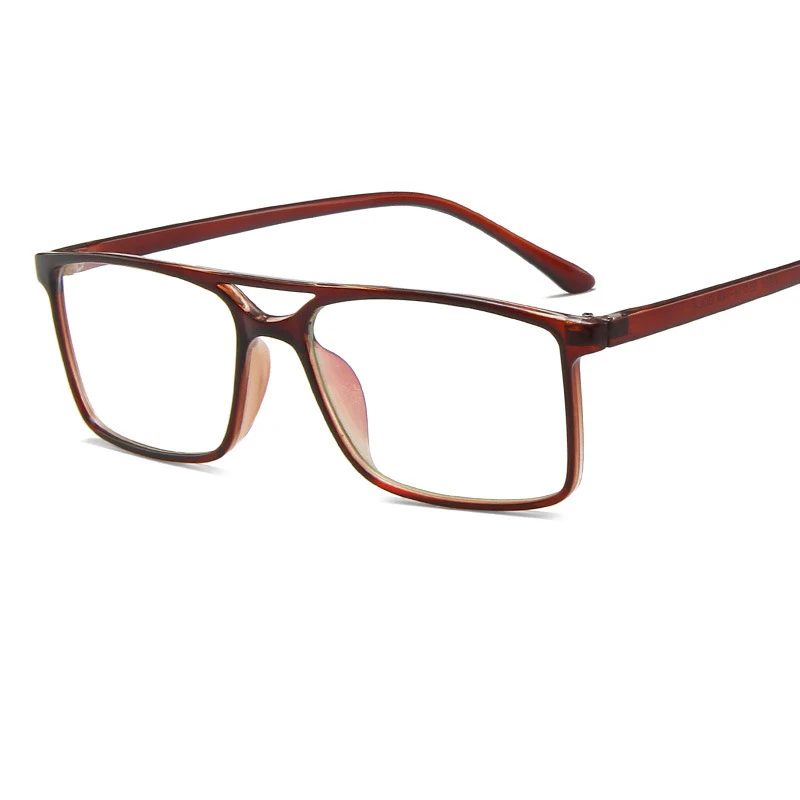 

Simple square men and women decorative flat mirror trend double beam temperament glasses classic comfortable glasses.