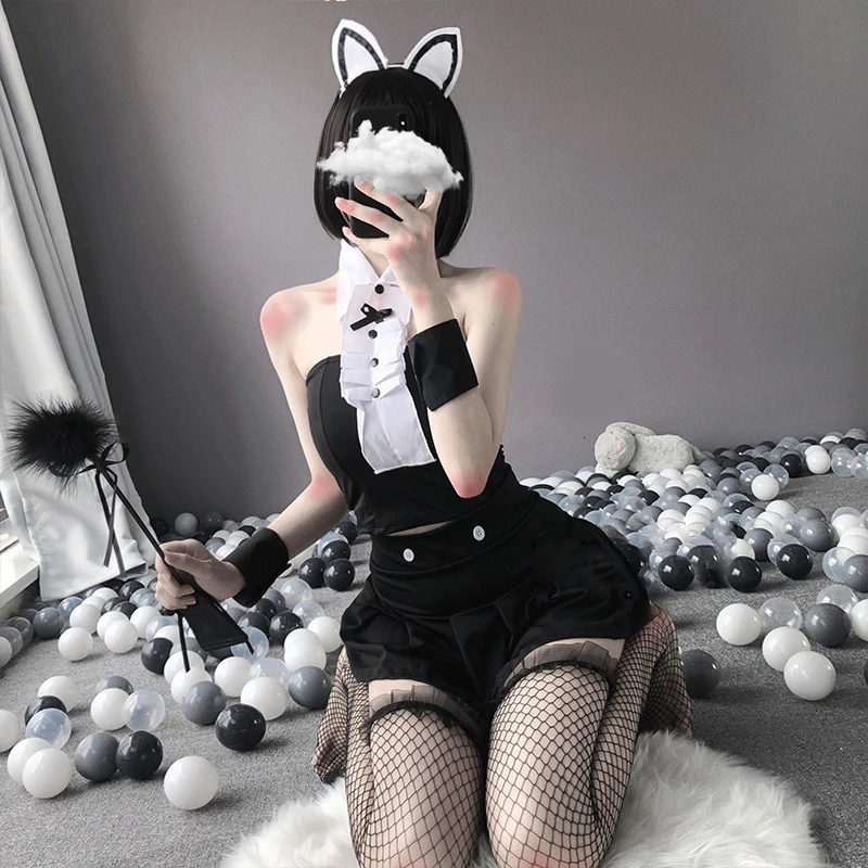 

Cat Cosplay Lolita Sexy Costumes Erotic Maid Cute Costume Babydoll Dress Women Lace Pajamas Servant Outfit Anime Sexy Lingerie