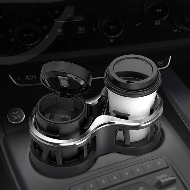 

1PC Multi-Functional Car Mounted Glass Rack Modified Fixed Car Put Glass Ash Tray Rack Car ABS For Tea Cup Saucer Drink Holder