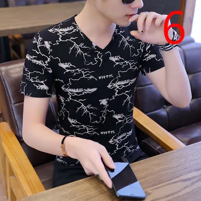 

Tide brand lapel Korean version of the self-cultivation trend shirt collar embroidery business T-shirt