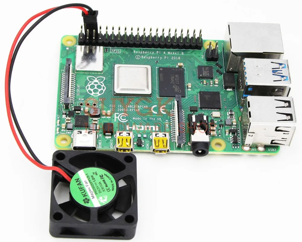 Raspberry PI 4 4 ГБ/2 ГБ/1 ГБ Модель B Вентилятор охлаждения Охлаждающий радиатор вентилятор 30*10 мм DC 5 В Raspberry PI 4B Raspberry PI 3 Model B