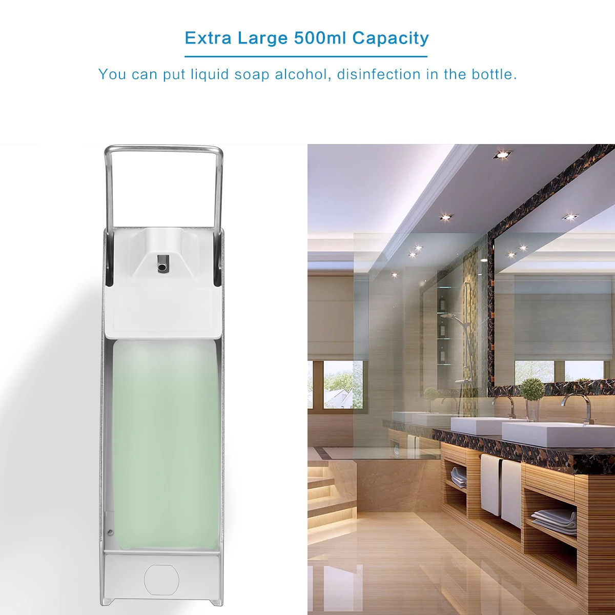 

High Quality Wall-Mount Manual Liquid Soap/Spray/ Foam 500ml Soap Dispenser Hand Soap Dispenser For Kitchen Hotel Bathroom