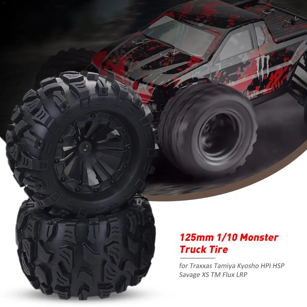 4 шт. 125 мм шестигранные колеса для Monster Truck 1/10 RC внедорожные и 12 Traxxas Tamiya Kyosho HPI HSP Savage