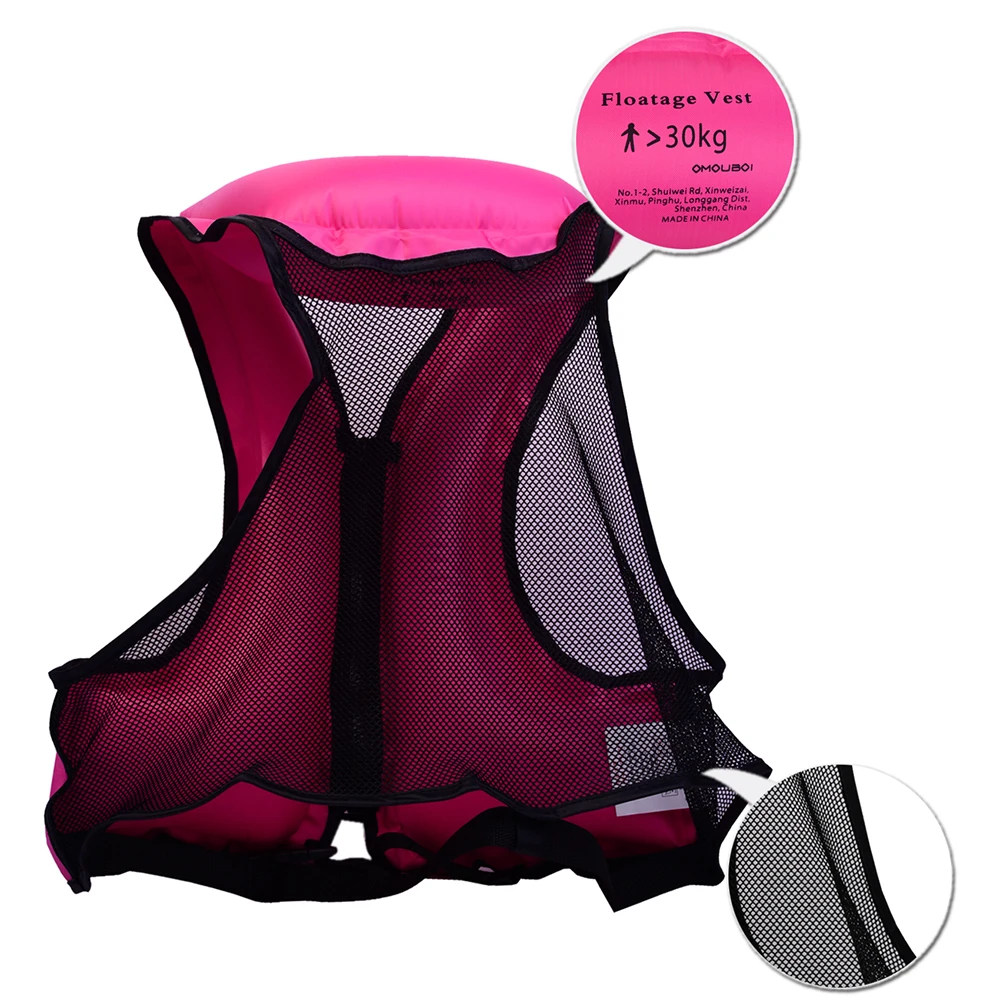 Adult Inflatable Swim Vest Life Jacket for Snorkeling Floating Device Swimming Drifting Surfing Water Sports Saving | Спорт и