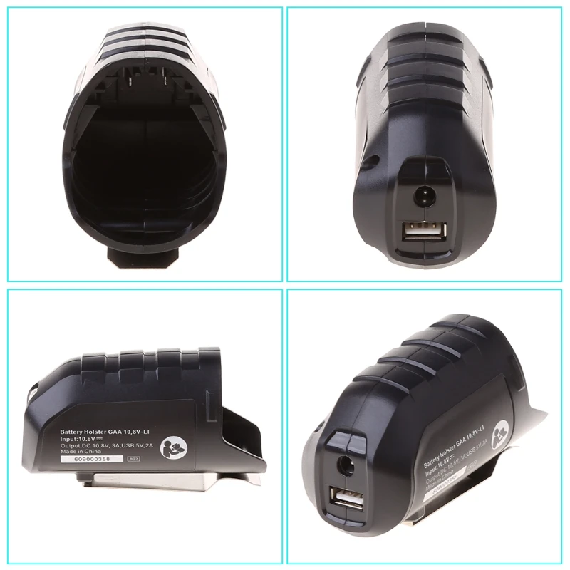 

USB-адаптер для зарядного устройства, кобура, замена для профессионального литий-ионного аккумулятора BOSCH 10,8 В/12 В BHB120, адаптеры переменного/п...