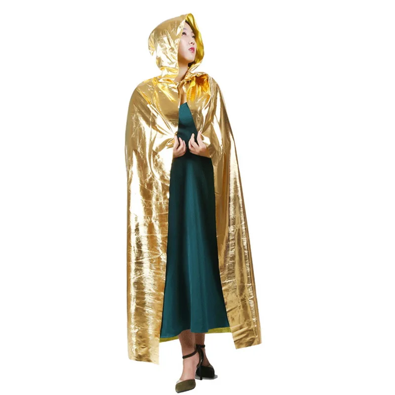 HEFLASHOR Children Ponchos And Cape Cosplay Colthes Femme Stage Costume Hoody Coat Lace Up Poncho Performer Halloween |