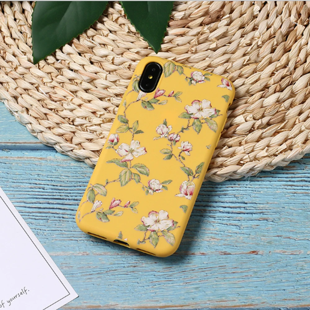 Модный цветочный чехол для телефона Apple iPhone 11 Pro 7 8 6 6S Plus X XR XS Max цветы мягкий