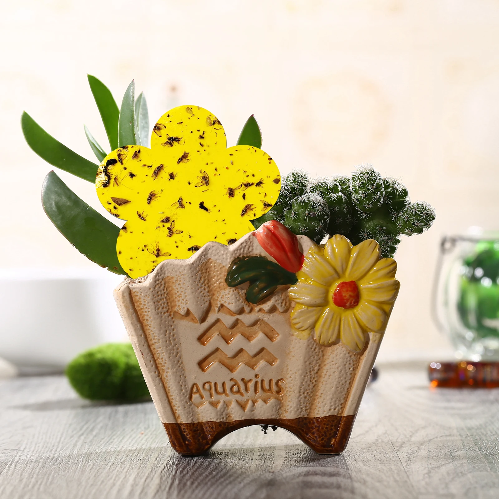 

Double-sided Sticky Insect Trap Super Glue Non-toxic Sticky Trap Yellow Sticky Insect Trap To Prevent Control Garden Flies