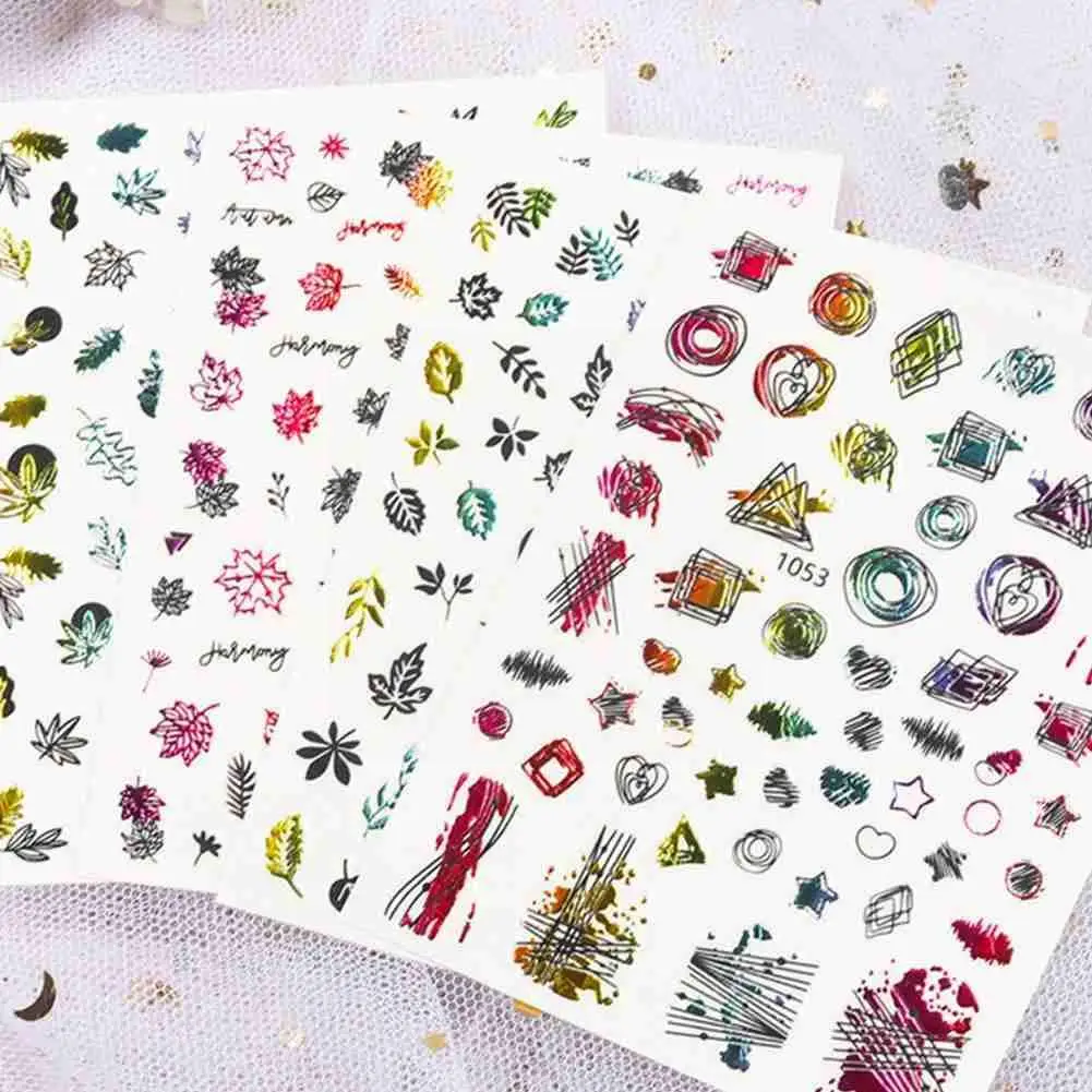 Nail Sticker Cool stickers For nail Foil Love Heart Sticker Fashion Manicure Nails Design Accessories W7X6