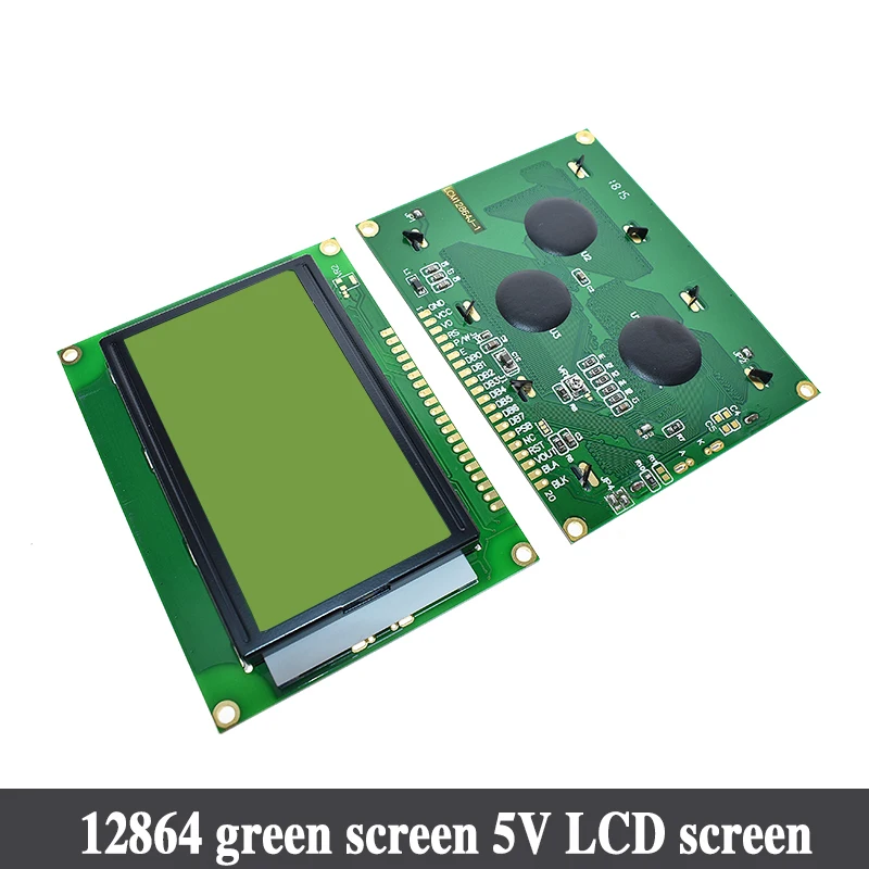 Lcd 1602 lcd 1602 2004 12864 Модуль синий зеленый экран 16x2 20X4 символьный ЖК-дисплей модуль HD44780 контроллер синий черный светильник - Цвет: LCD12864 Green