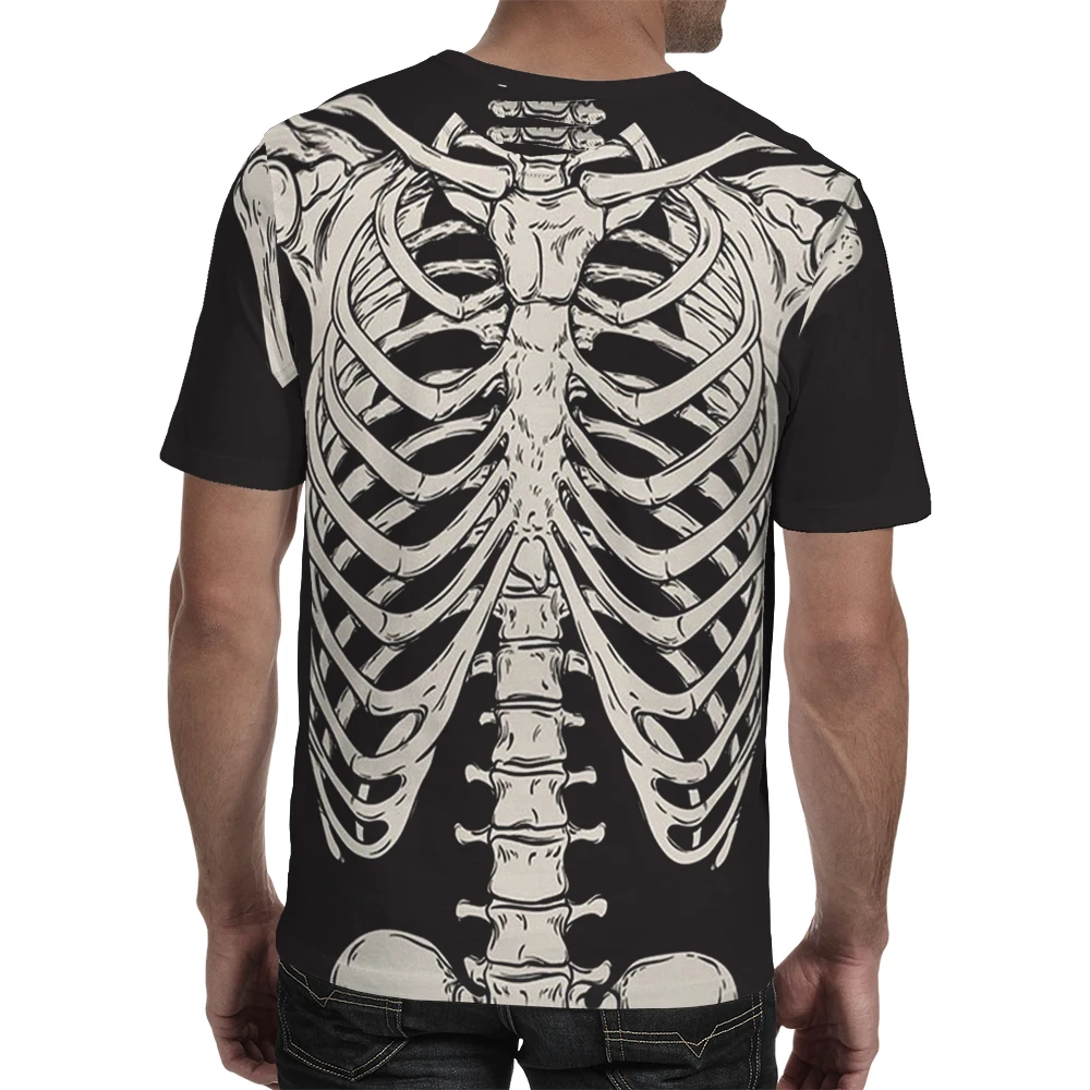 

Personality Loose And Breathable 3d Be Disguised As Human Bones Printing Short Sleeve T-Shirt Harajuku Fashion Oversized TShirts