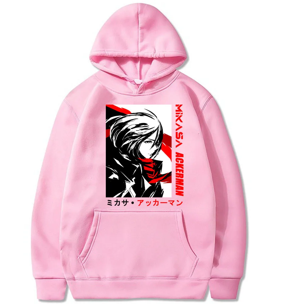 

Attack on Titan Hoodie Anime Mikasa Ackerman Printed Long Sleeve Vogue Hoodie Tops Casual Hoodie Clothes Harajuku Sweatshirt
