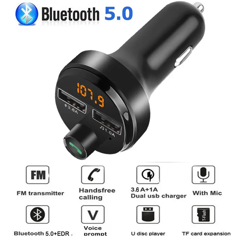 4 6 а автомобильный комплект громкой связи Bluetooth USB AUX FM-трансмиттер модулятор