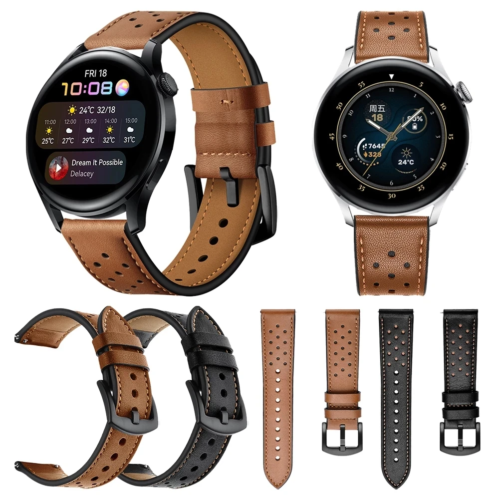 

Smartwatch Band For HUAWEI WATCH 3 Pro Leather Watchband Strap For Huawei watch 3 Correa Bracelet Belt Replaceable Accessories