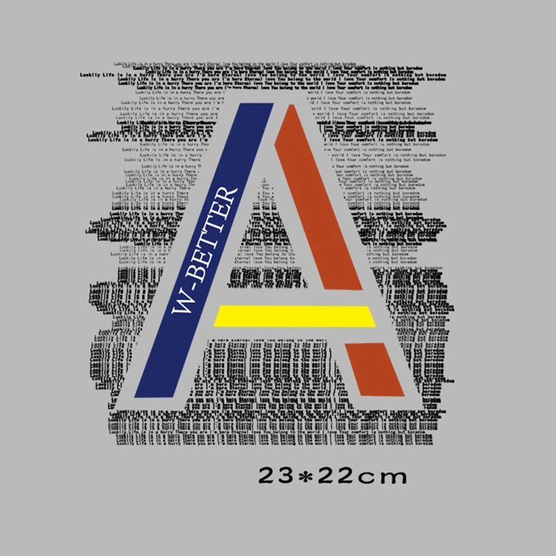 Цветная нашивка с надписью термонаклейка для одежды наклейка принтом на