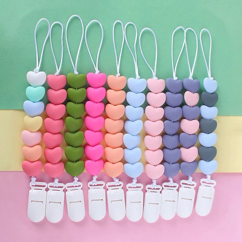 

Товары для кормления детей, зажимы для соски, Любовный силиконовый прорезыватель, свободная рельефная цепочка, молярный прорезыватель, дер...