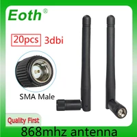 eoth 20pcs 868mhz antenna 3dbi sma male 915mhz lora antene pbx iot module lorawan signal receiver antena high gain