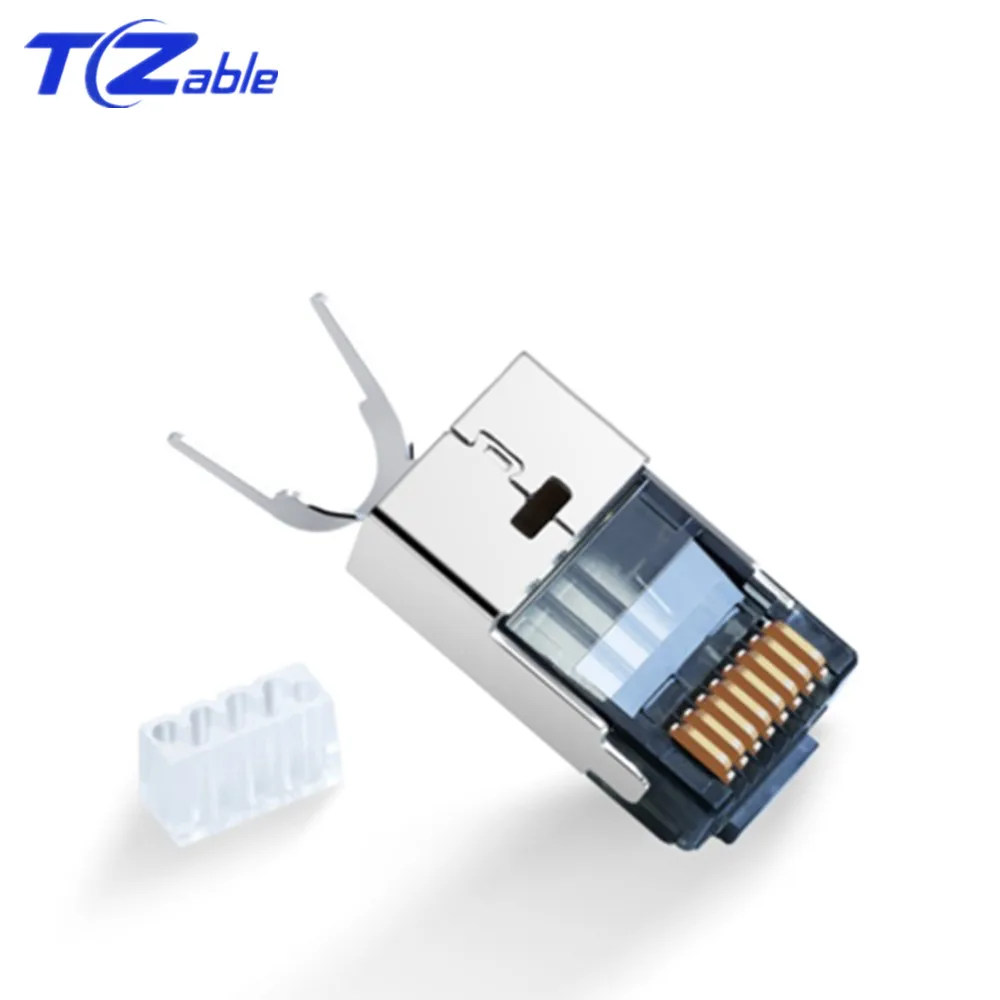 Позолоченный сетевой Ethernet Кабель 50U Cat7 10 Гбит/с 8p8c Cat 7 металлический Модульный