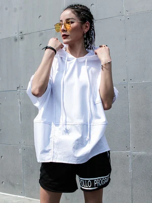 Женская свободная куртка с капюшоном Повседневная Уличная большого размера и