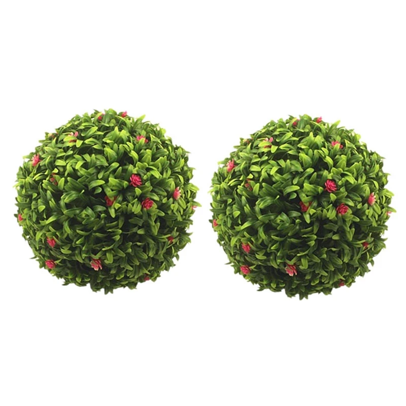 

2Pc 20cm Plastic Grass Simulation Flower Ball Grass Ball Decoration Ornaments Simulation Grass Ball