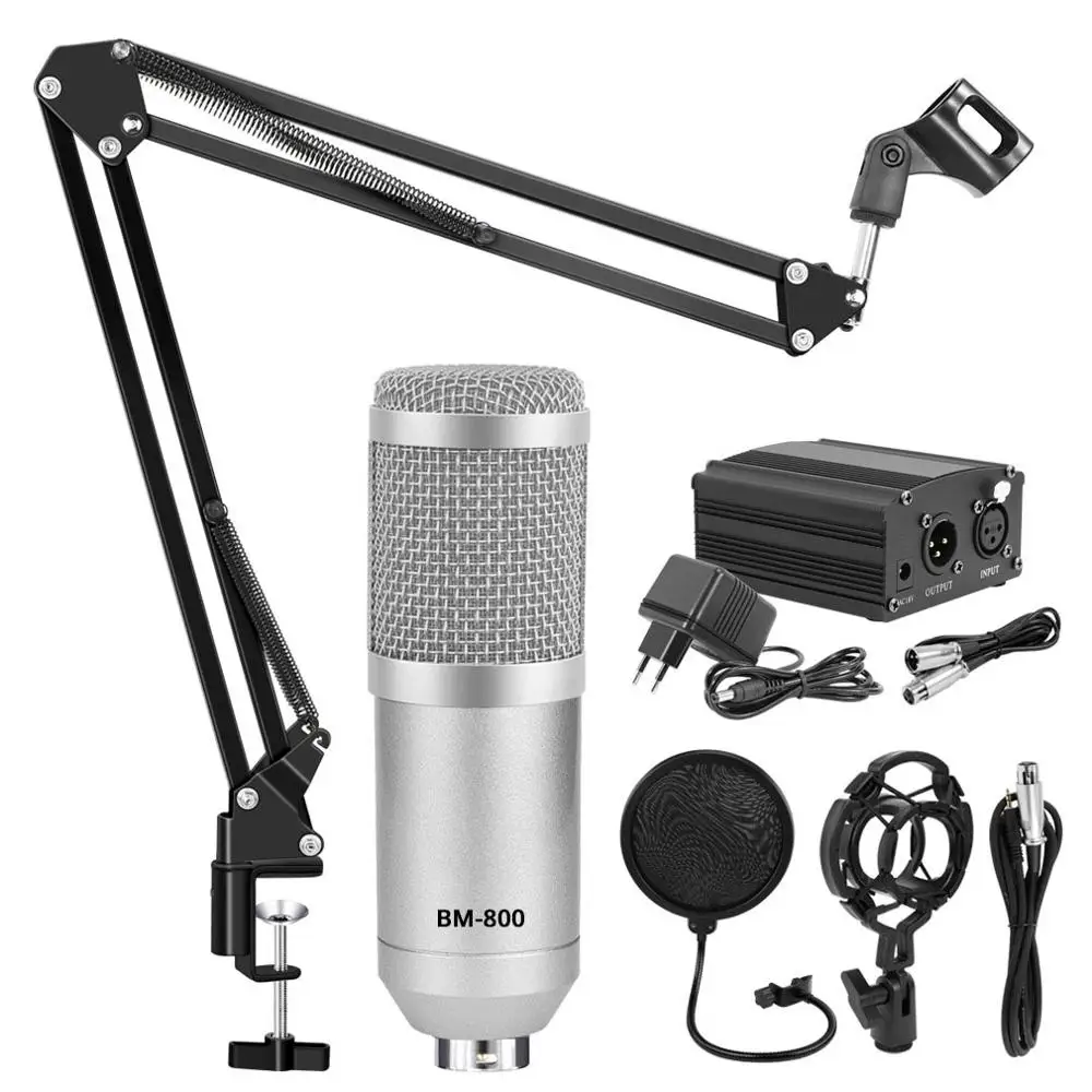 Комплект микрофона для караоке BM 800 профессиональные наборы конденсаторных - Фото №1