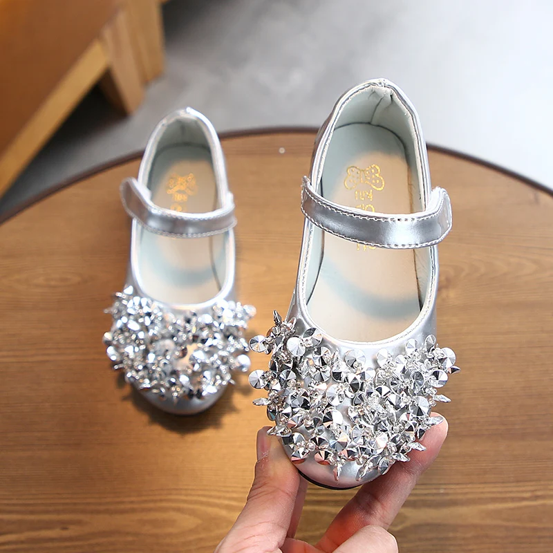 Обувь для девочек 2020 модная весенне Осенняя обувь малышей Детские блестящие