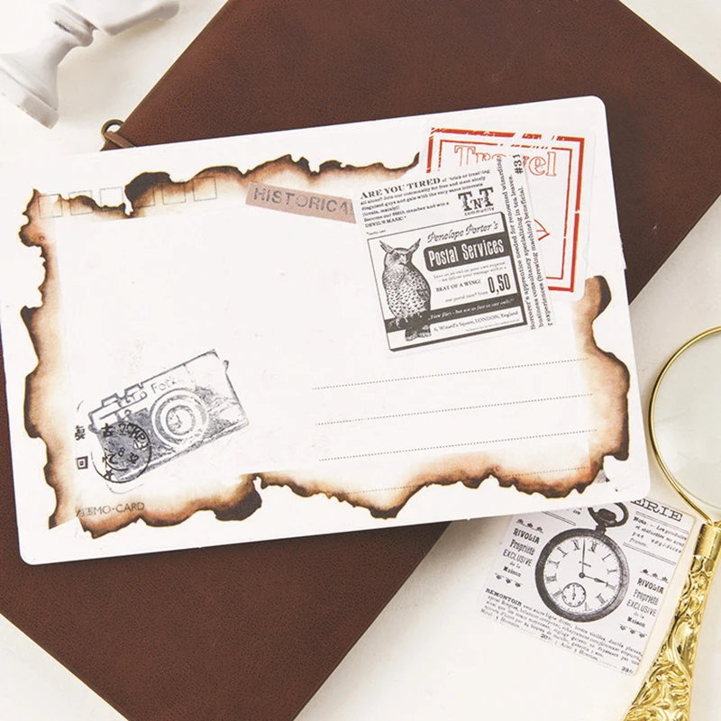 45 шт./кор. Европейская винтажная черная белая наклейка для скрапбукинга