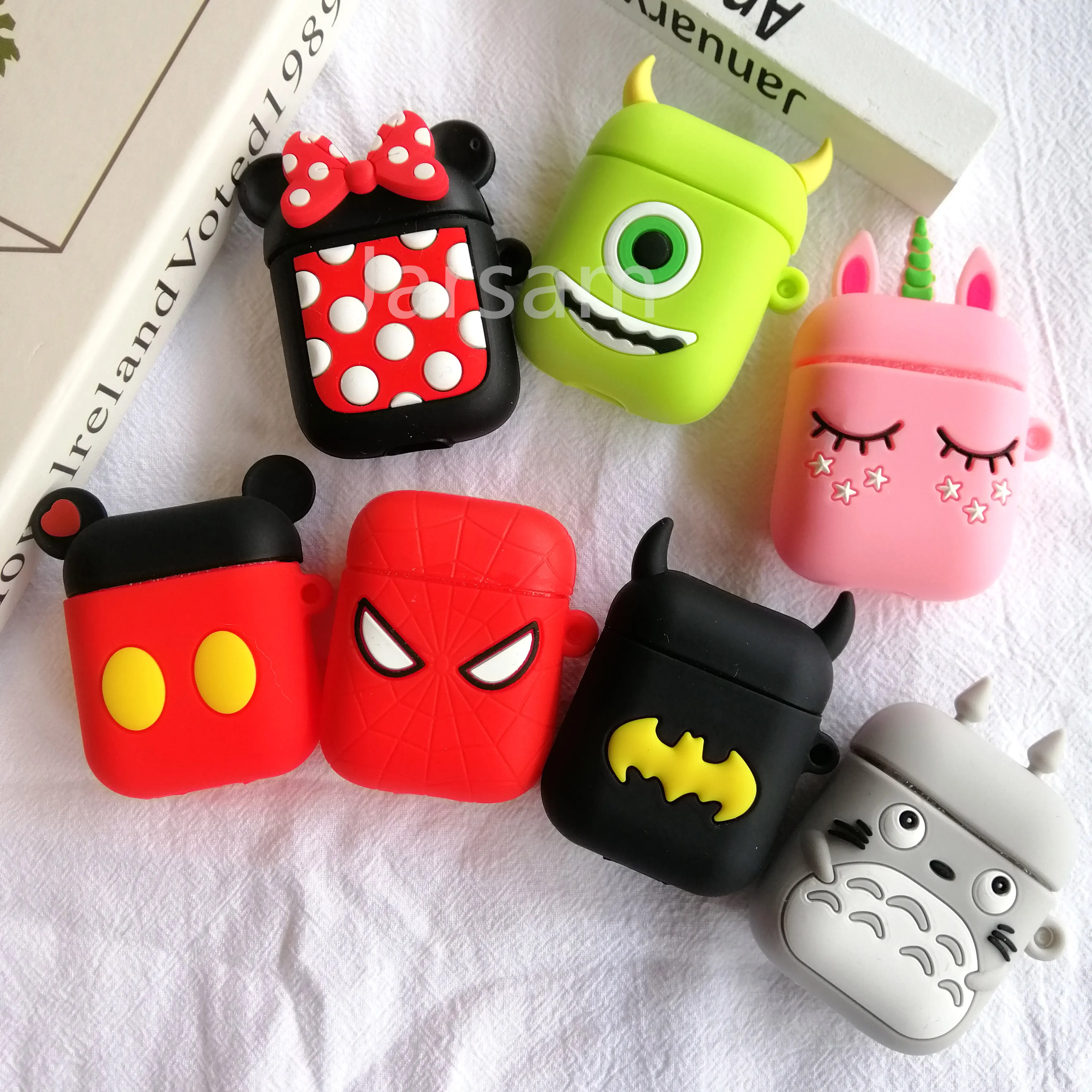 For Airpods Case Silicone Stitch Cartoon Cover for Apple Air pods Cute Earphone 3D Headphone case Earpods Accessories | Электроника