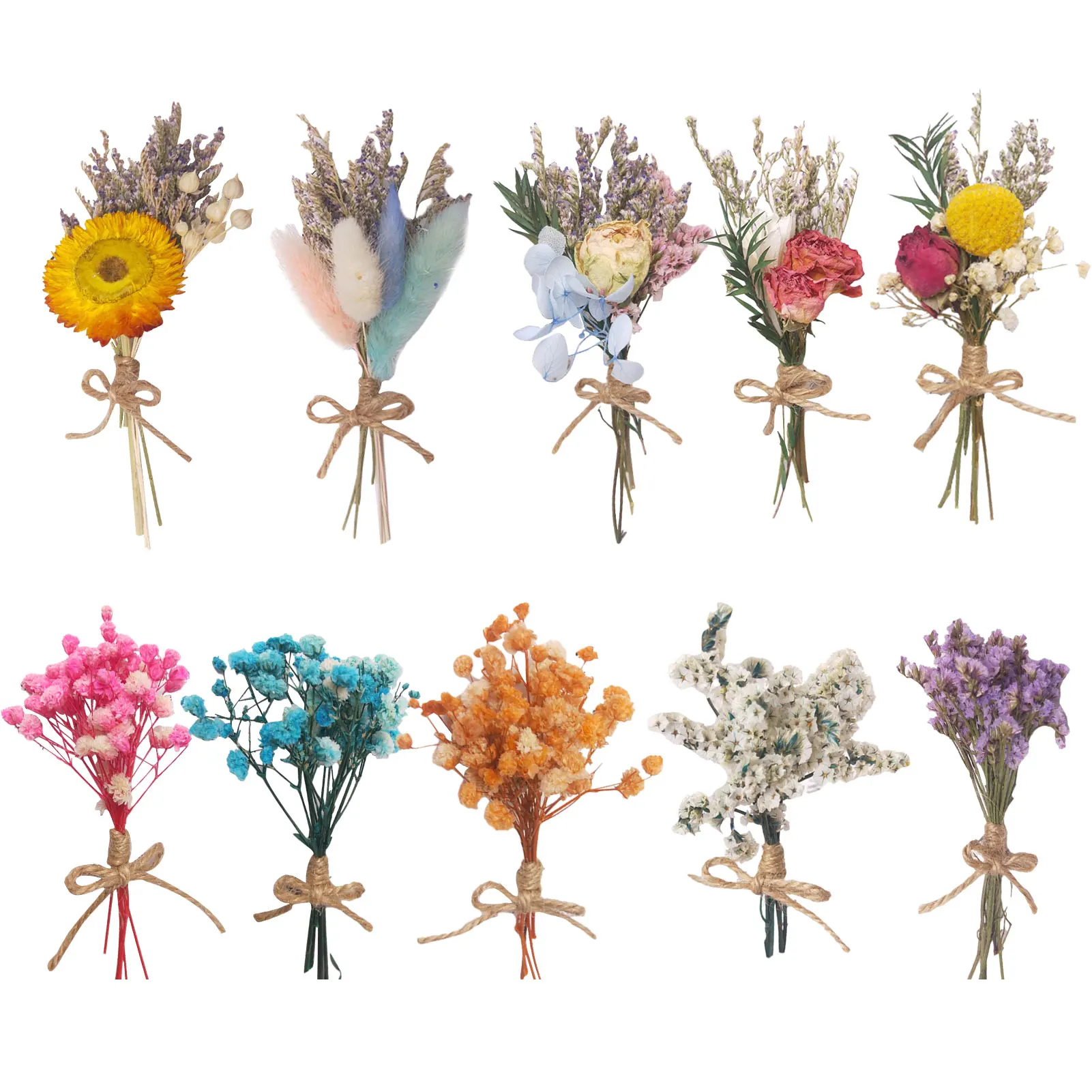 

1 Bunch Natural Dried Flower Gypsophila Bouquet DIY Home Wedding Party Decor Festival Ceremony Flores Preservadas Rose Eternelle