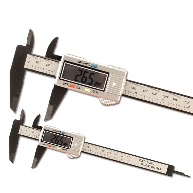 

0-150mm measuring tool plastic carbon plastic caliper digital vernier caliper micrometer without battery