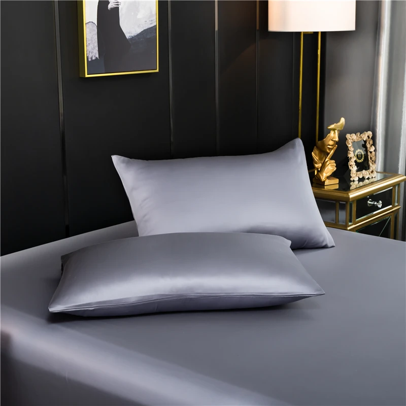 

Mulberry silk Pillowcase Cover 48x74cm Solid color natural silk pillow case Bedding pillow cover Customize any size