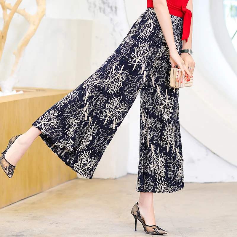 

ALMUERK Spring Summer Floral Woman Pants Ankle Length Fashion Casual Women Clothes Plus Size 5XL Loose Women Oversize