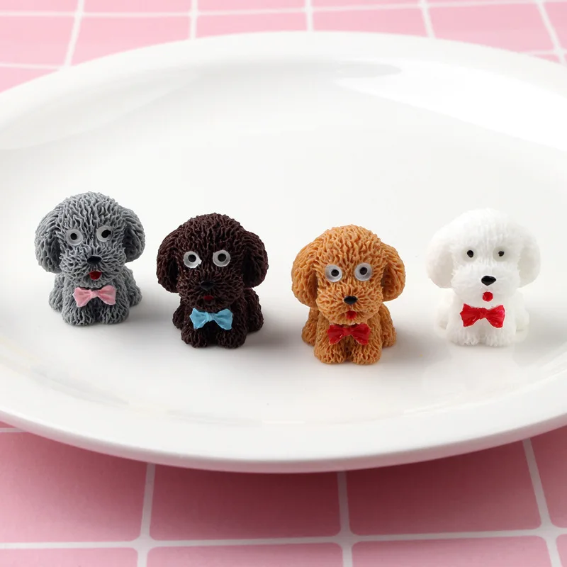 Милый DIY 3D щенок-мультфильм из смолы аксессуары креативный брелок животного планшет микро-ландшафт декорация C230.