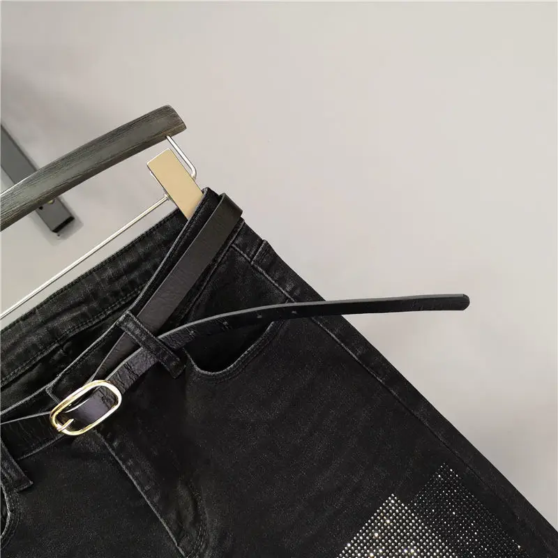 

Donsignet New Fashion Heavy Industry Hot Diamond Slimming Slim Jeans Feminino Jeans Woman High Waist