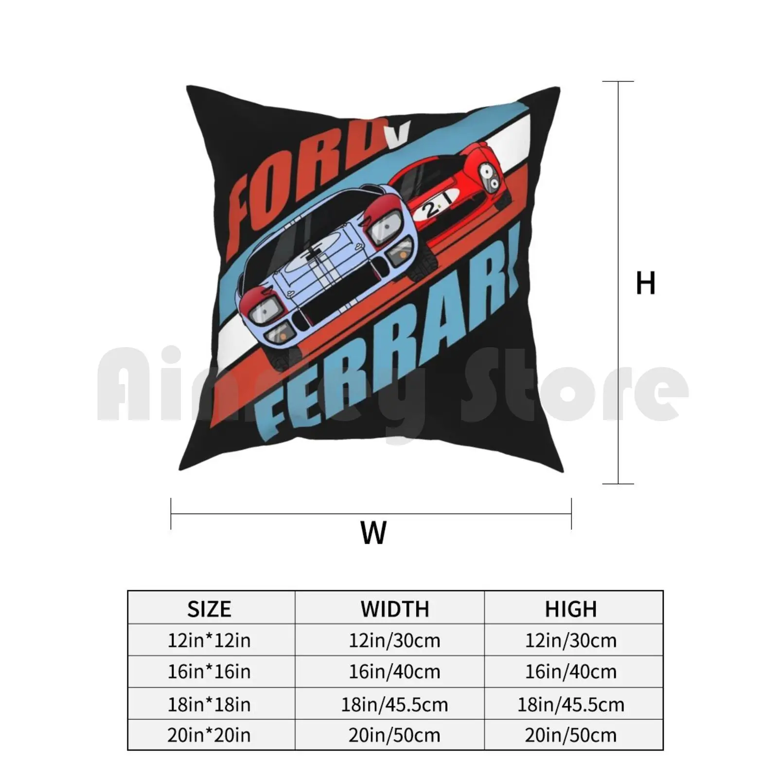 Чехол-Подушка Vs с принтом для дома мягкая декоративная подушка Le Mans 24H Gt Gt40 1966