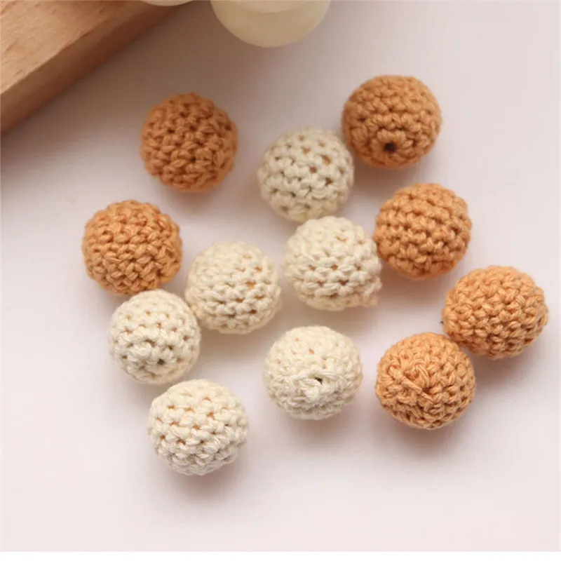 

Winter style 40pcs/lot 15mm wood beads inside knitting rounds balls diy jewelry earring/garment/hair accessory