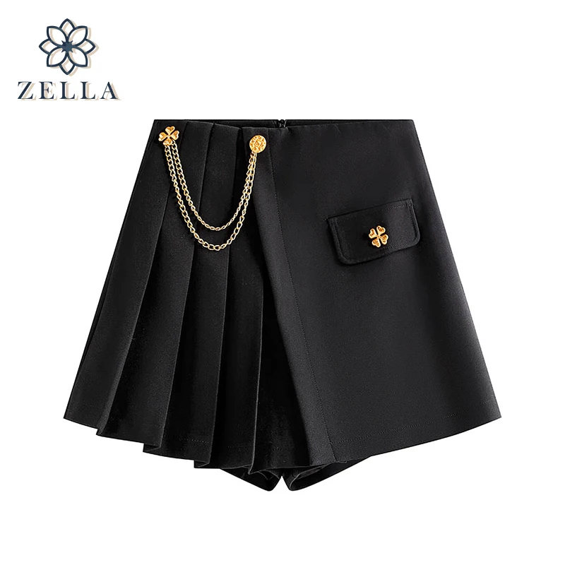 

Women Irregular Mini Skirt Trendy E-girl Loose A Line Skirts Streetwear Y2K Gothic Punk Design Female High Waist Pleated Skirt