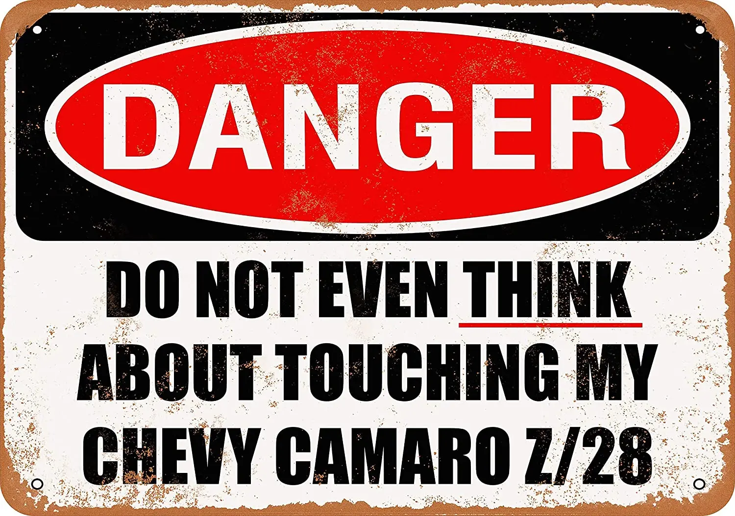 

WallColor 8*12 Metal Sign Do Not Touch My Chevy Camaro Z28 Vintage Look